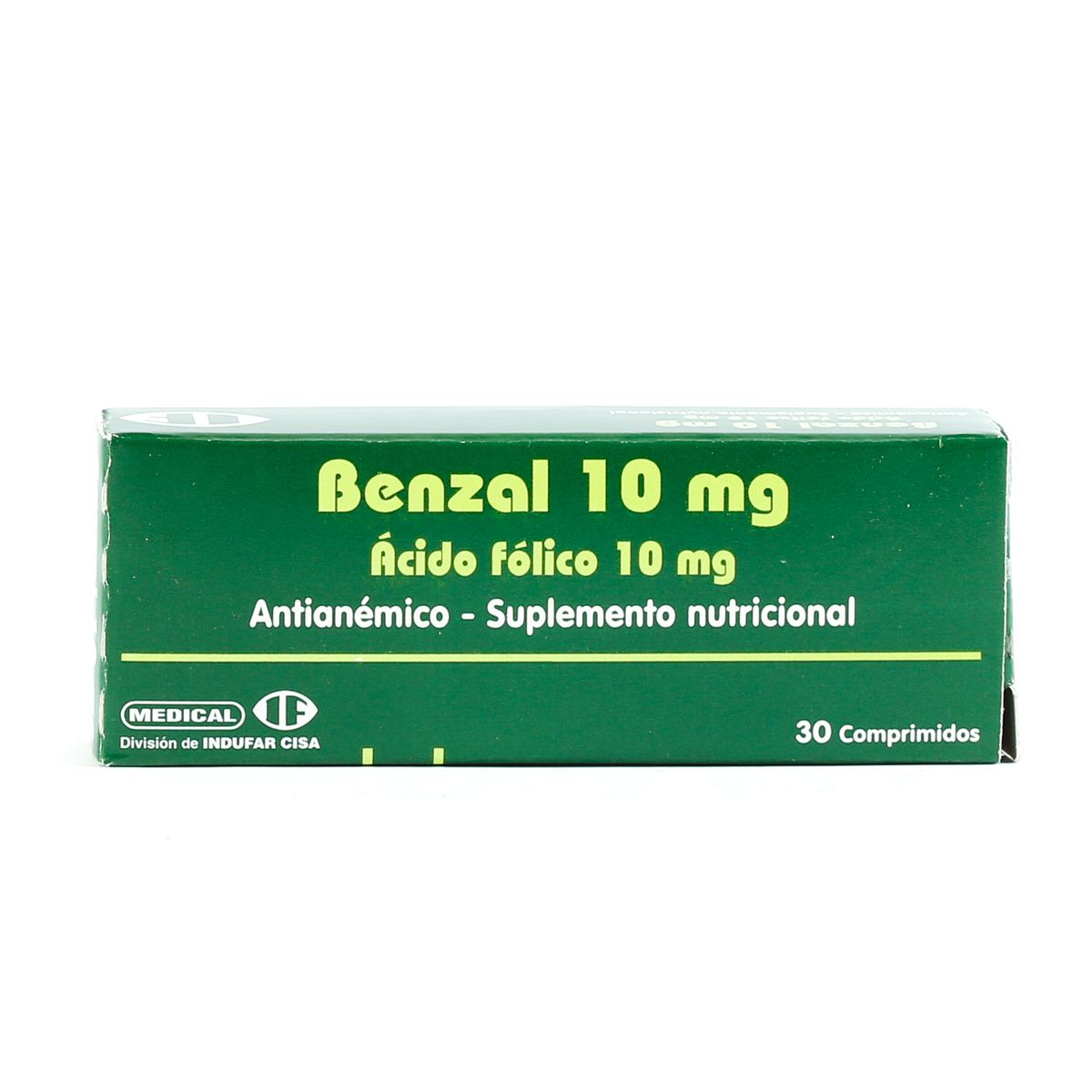 Benzal 10 mg Acido Fólico 10 mg - Caja 30 comprimidos