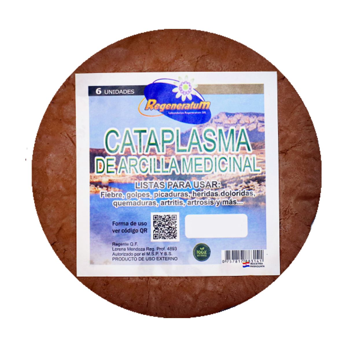Cataplasma De Arcilla Medicinal - Sobre de 6 unidades