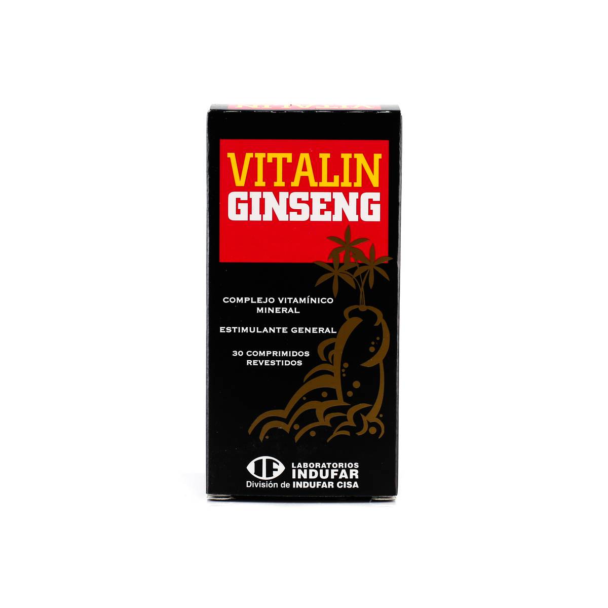 Vitalin Ginseng - Frasco de 30 comprimidos revestidos