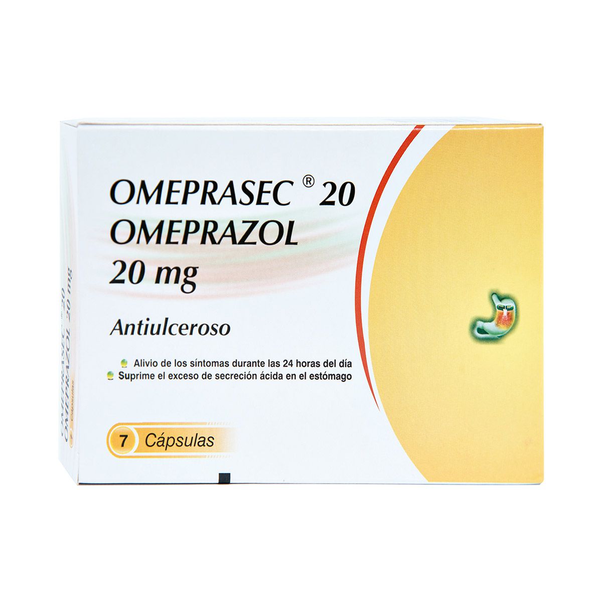 Omeprasec Omeprazol 20 mg - Caja de 7 cápsulas