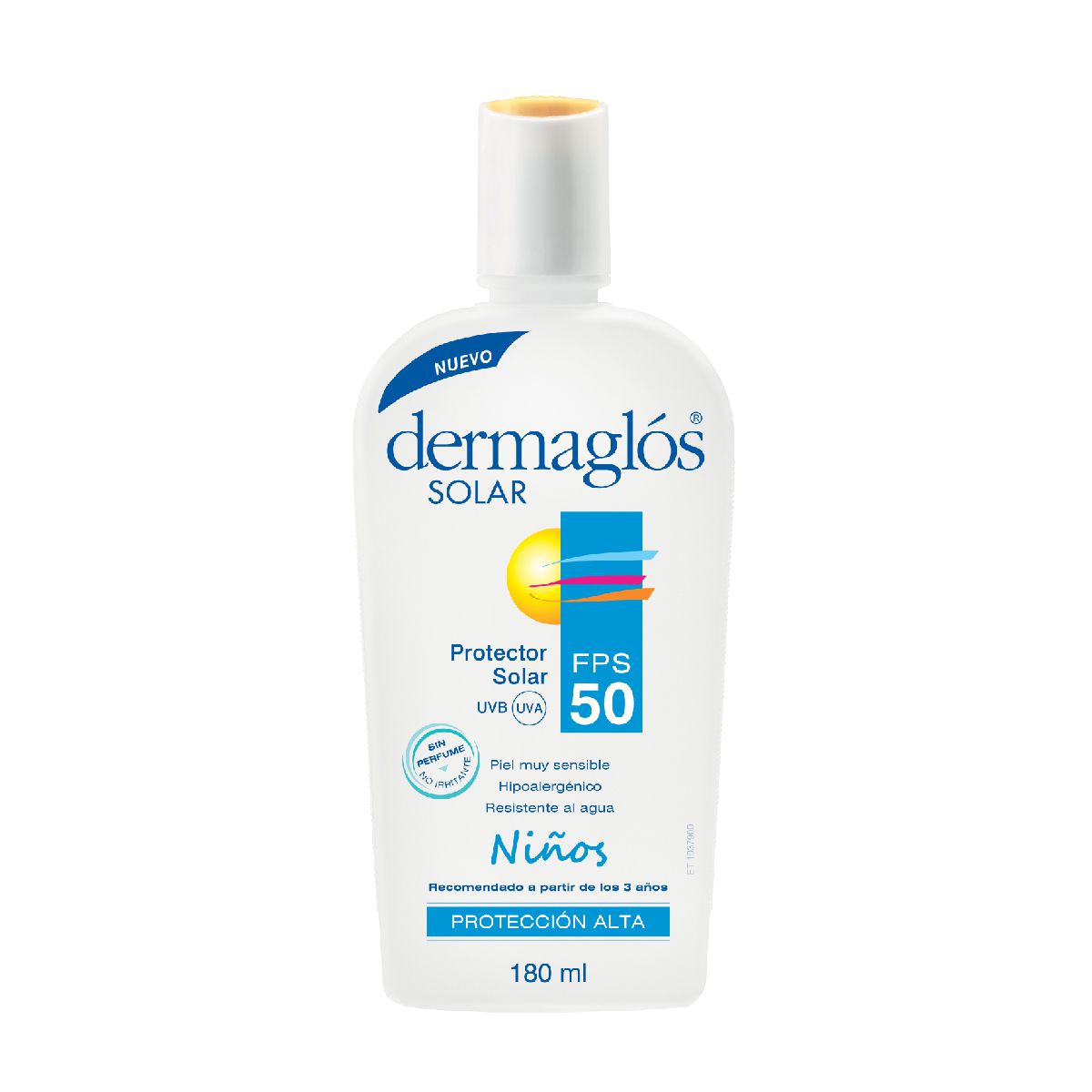 DERMAGLOS SOLAR NIÑOS FPS 50 EMULS. POMO X 180 ML.