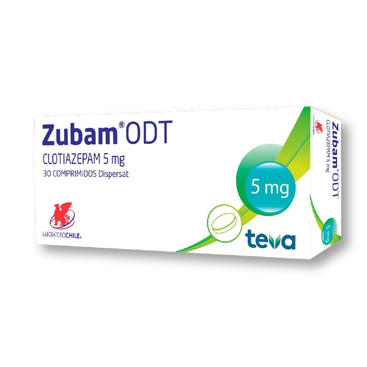 ZUBAM ODT 5 MG. - CAJA DE 30 COMPRIMIDOS DISPERSABLES