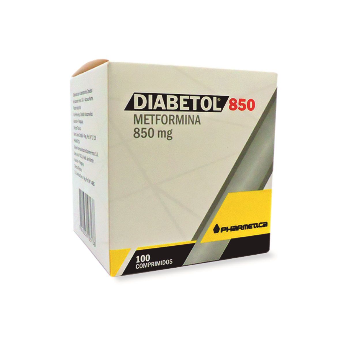 Diabetol Metformina 850 mg - Caja de 100 comprimidos