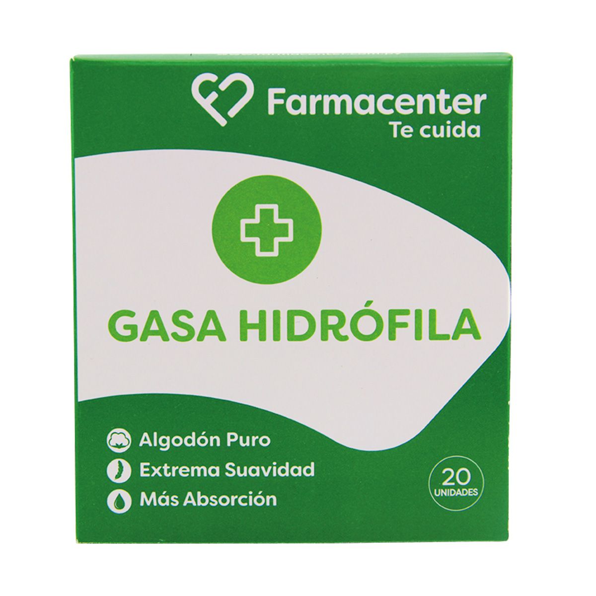 Farmacenter Gasa Hidrófila - Caja de 20 unidades