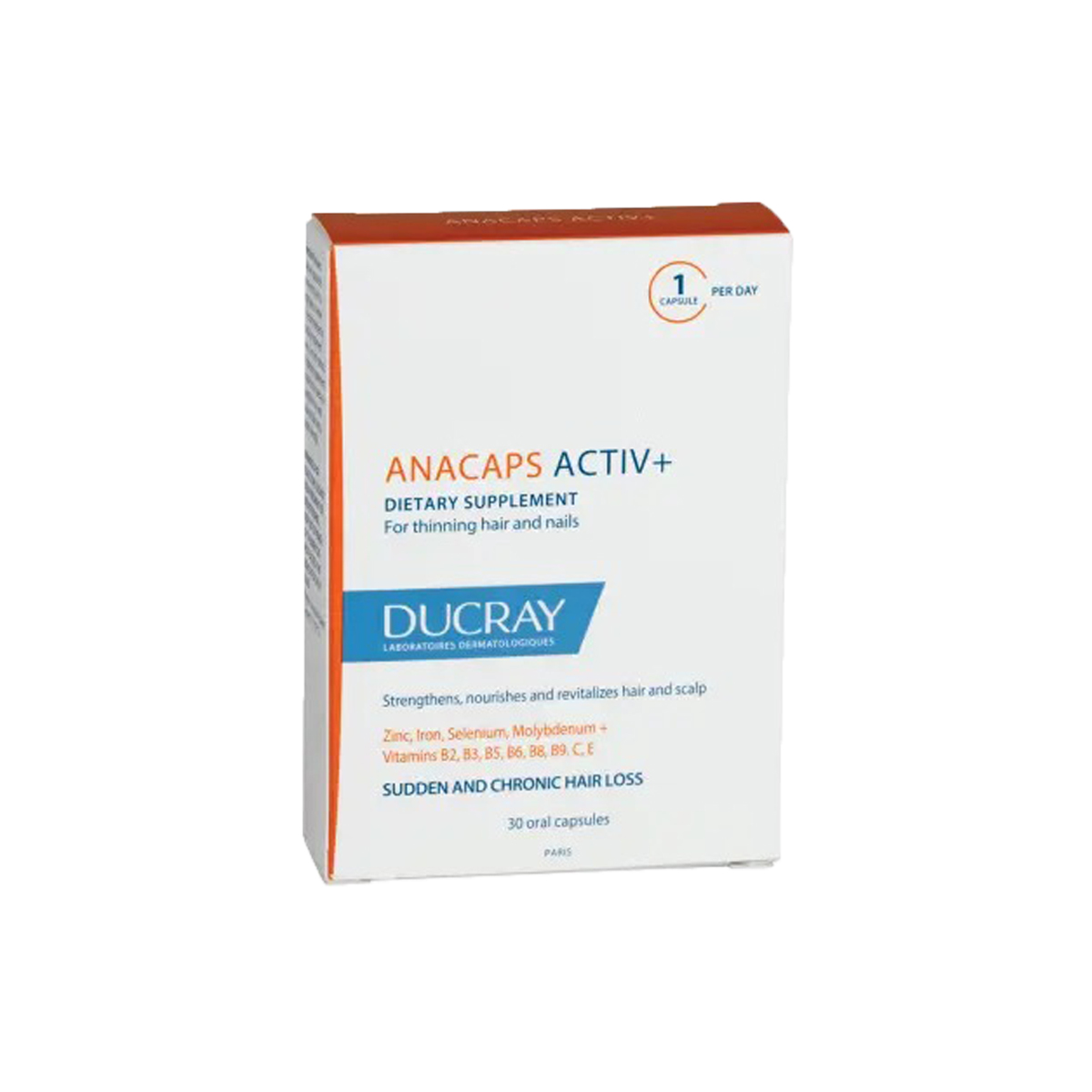 DUCRAY ANACAPS ACTIV+ - Caja de 30 capsulas