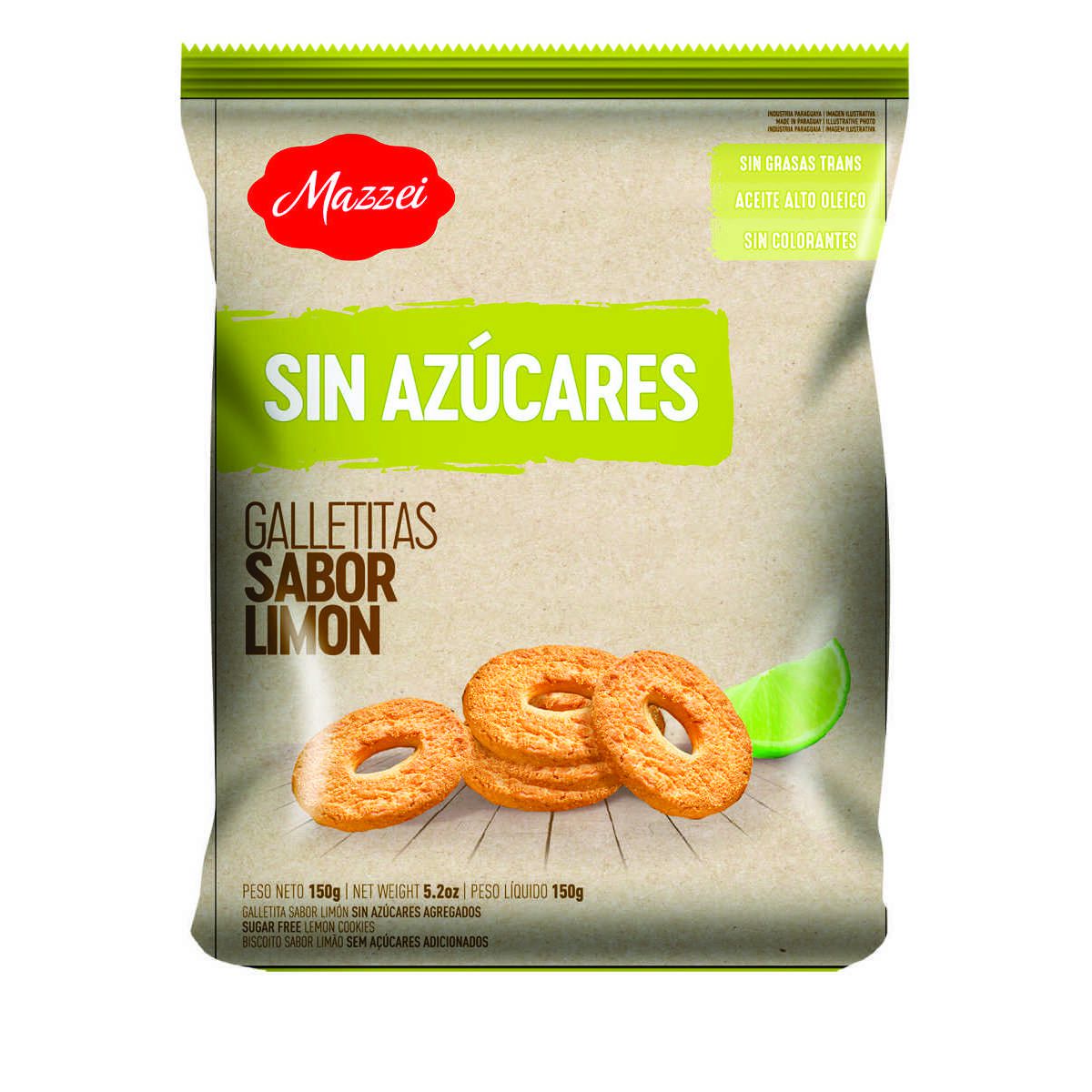 MAZZEI SABOR LIMON SIN AZUCAR 150G X 24 UNIDADES