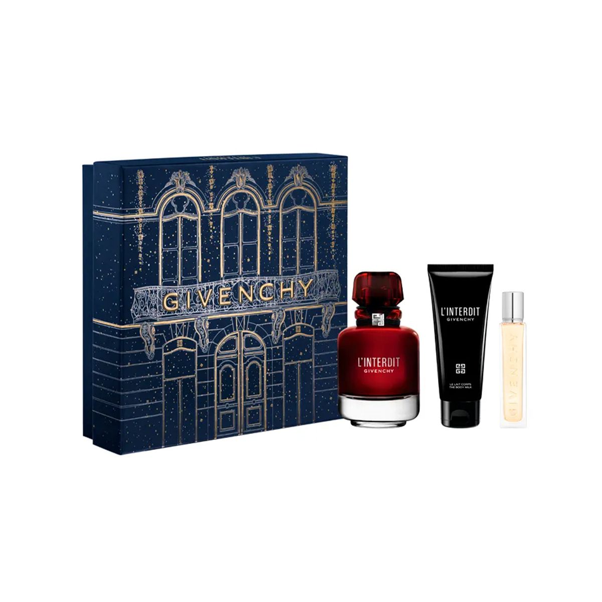GIVENCHY INTERDIT ROUGE(EDP 80ML+BL75 ML+12)