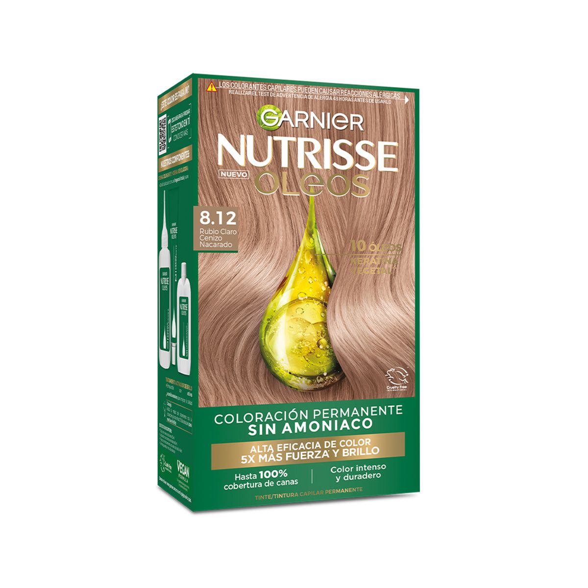 NUTRISSE TINTURA OLEO RUBIO CLARO PLATINO 8.12